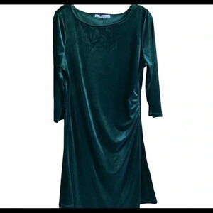 Signature Collection Velvet 3/4 Sleeve Dress